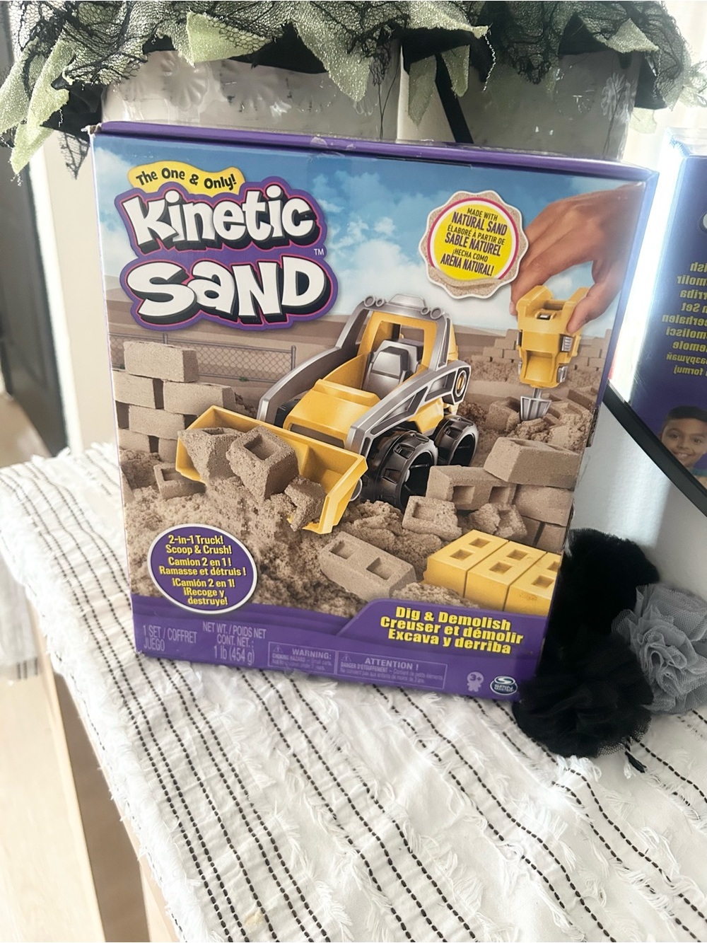 Kinetic Sand Dig & Demolish Playset Preowned Construction Toy